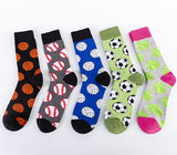 5 Pieces Couple trend stylish creative fancy colorful socks - Amamble