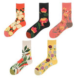 5 Pieces trend creative fancy colorful socks - Amamble