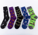 5 Pieces Couple trend creative fancy colorful socks - Amamble