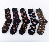 5 Pieces Couple trend stylish creative fancy colorful socks - Amamble