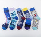 5 Pieces Couple trend creative fancy colorful socks - Amamble