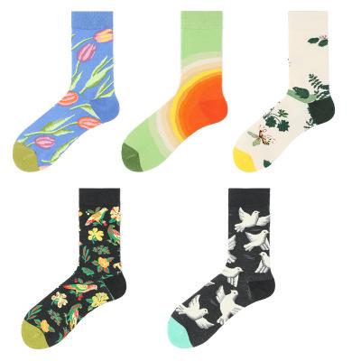 5 Pieces trend creative fancy colorful socks - Amamble
