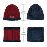Warm Beanie Cap With Scarf - Amamble