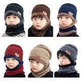 Warm Beanie Cap With Scarf - Amamble