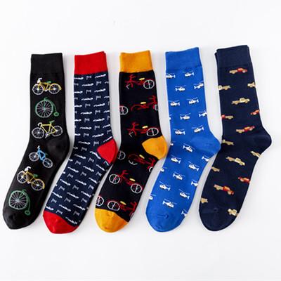 5 Pieces  Basic style creative fancy colorful socks - Amamble