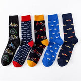 5 Pieces  Basic style creative fancy colorful socks - Amamble