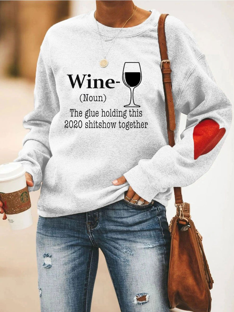 WINE Heart Sweatshirt - Amamble