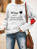 WINE Heart Sweatshirt - Amamble