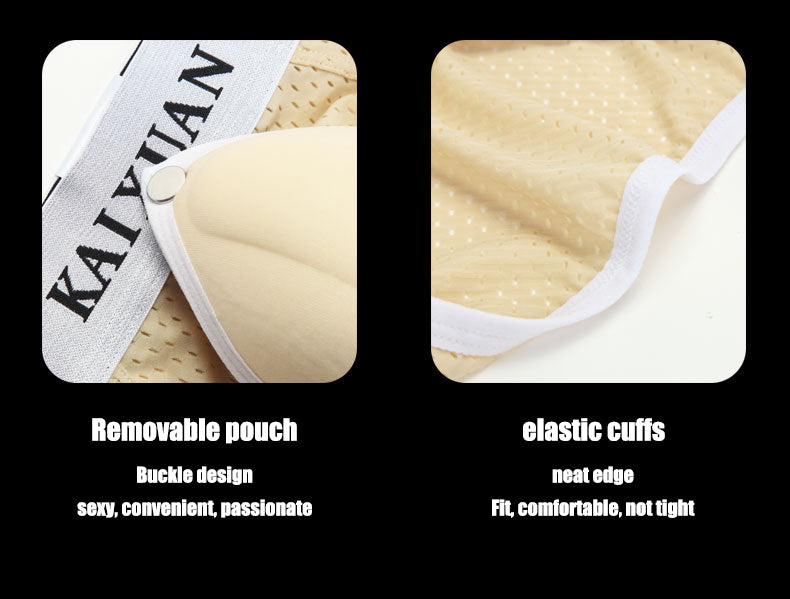 New Men's Ice Silk Breathable Detachable Independent Warehouse Briefs