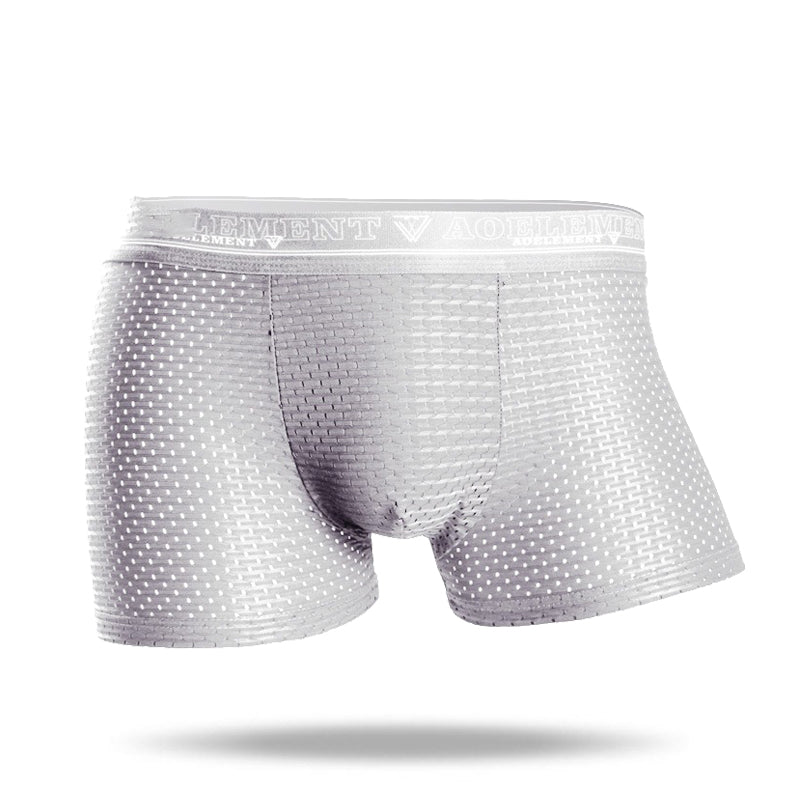 2021 Men's Ice Silk Mesh Breathable Boxer Briefs - Amamble