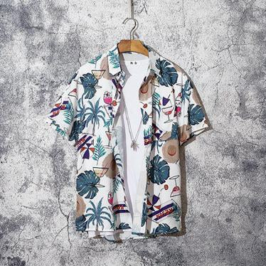Retro trend holiday men's shirt - Amamble