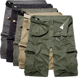 Men's Cargo Shorts Utility Work Short Outdoor Twill Cotton Shorts with Pockets - Amamble