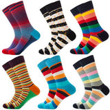 Couple models 6 Pieces Colorful 100%Cotton Fancy Socks - Amamble