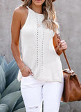 Round neck knitted vest - Amamble