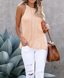 Round neck knitted vest - Amamble