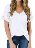 V-neck pocket T-shirt - Amamble