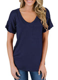 V-neck pocket T-shirt - Amamble