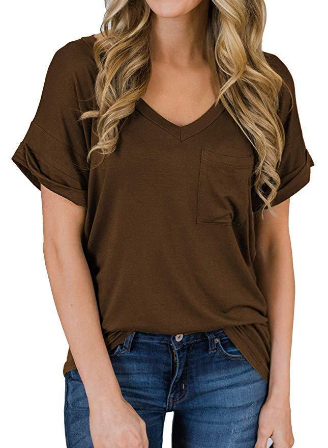 V-neck pocket T-shirt - Amamble