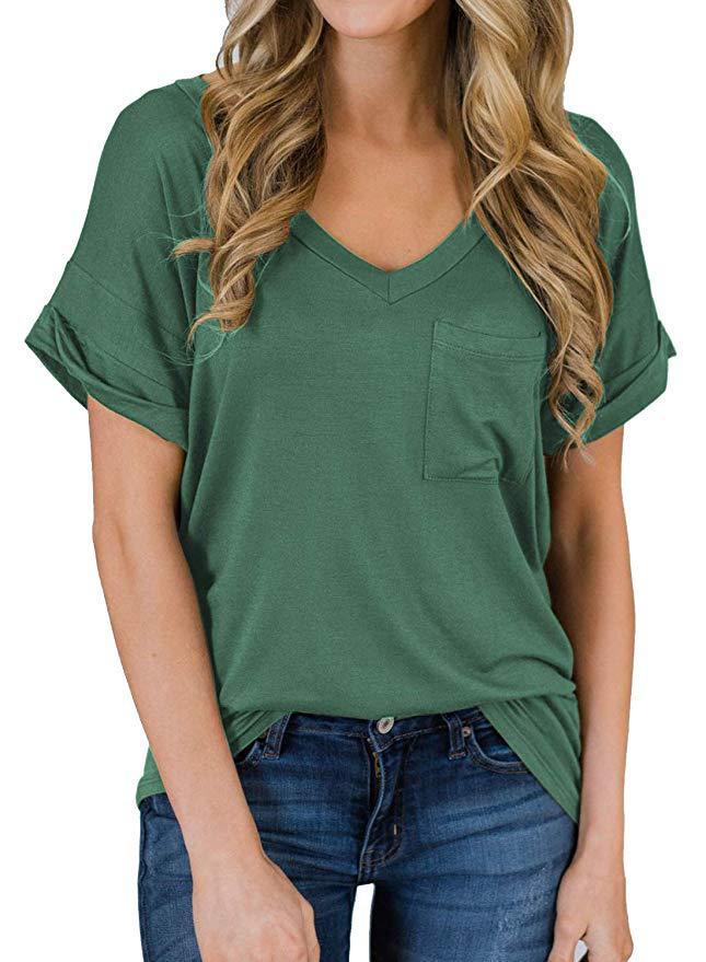 V-neck pocket T-shirt - Amamble
