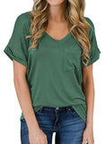 V-neck pocket T-shirt - Amamble