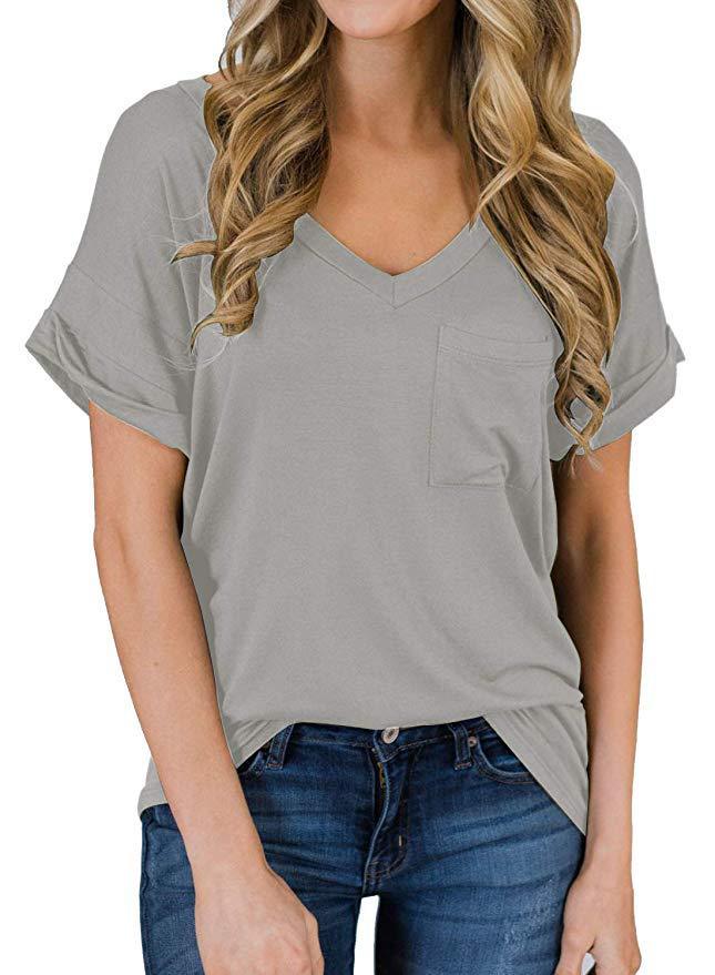V-neck pocket T-shirt - Amamble