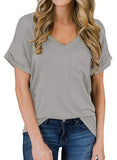 V-neck pocket T-shirt - Amamble