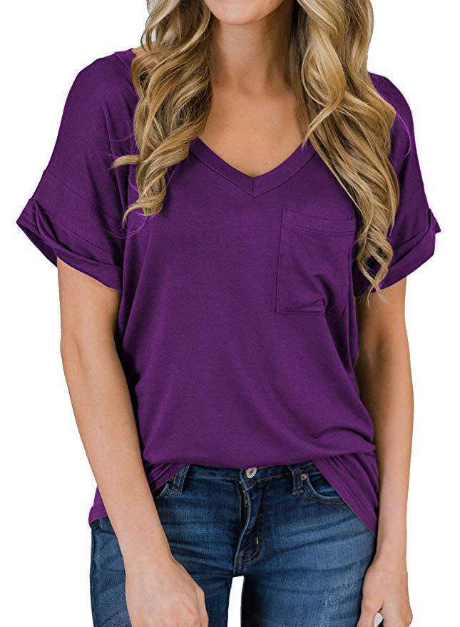 V-neck pocket T-shirt - Amamble