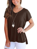 V-neck short sleeves with side seams - Amamble