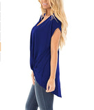 V-neck knotted casual top - Amamble