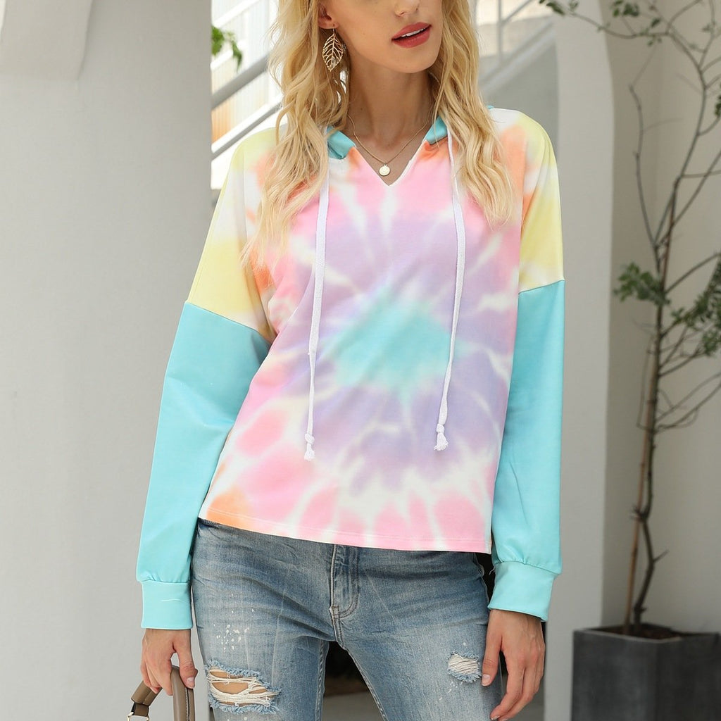 Tie-dye gradient hooded sweatshirt - Amamble