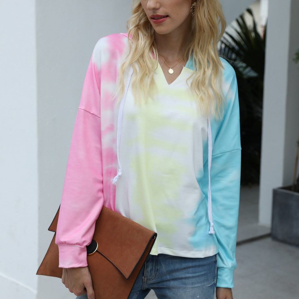 Tie-dye gradient hooded sweatshirt - Amamble
