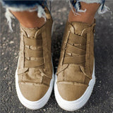 Platform casual canvas shoes - Amamble
