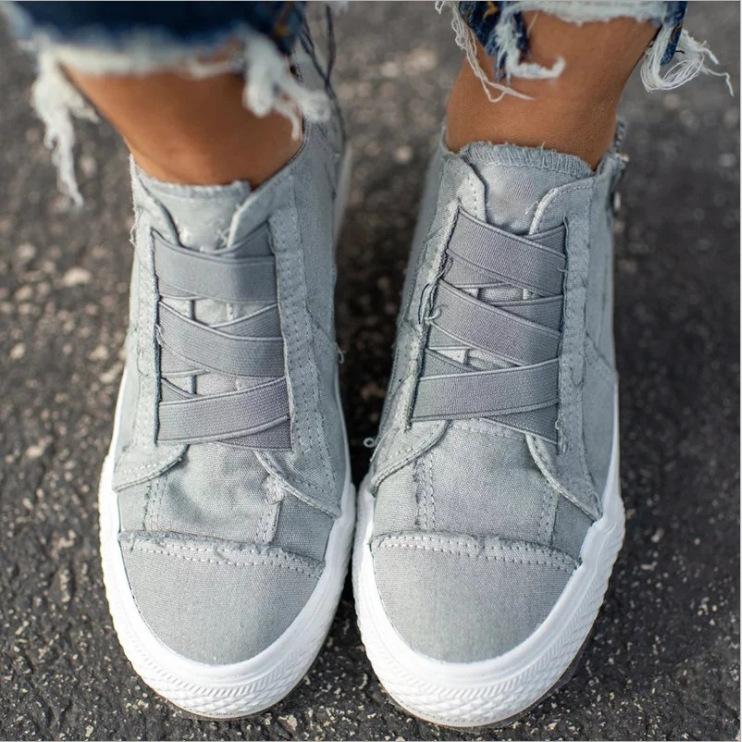 Platform casual canvas shoes - Amamble