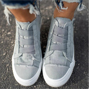 Platform casual canvas shoes - Amamble