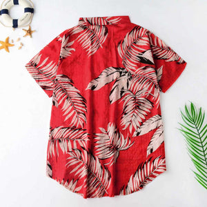Summer Hawaiian style casual beach vacation male shirt - Amamble