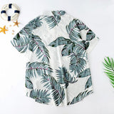 Summer Hawaiian style casual beach vacation male shirt - Amamble