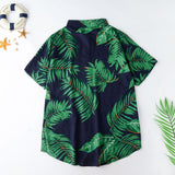 Summer Hawaiian style casual beach vacation male shirt - Amamble