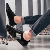 Men's creative breathable casual leather shoes - Amamble