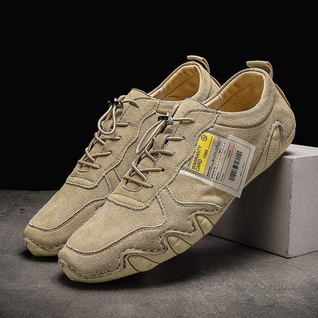 Men's creative breathable casual leather shoes - Amamble