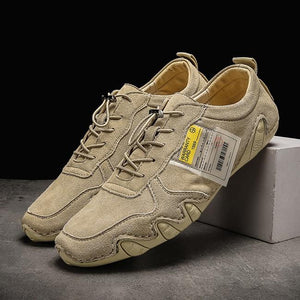 Men's creative breathable casual leather shoes - Amamble
