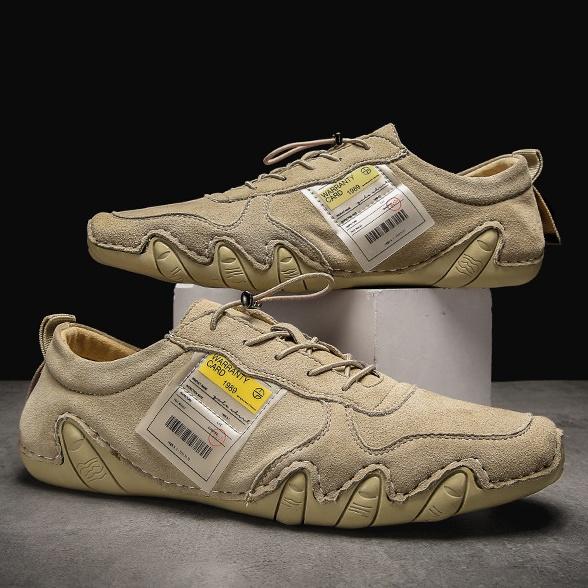 Men's creative breathable casual leather shoes - Amamble