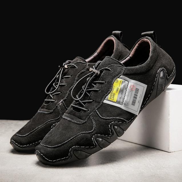 Men's creative breathable casual leather shoes - Amamble