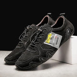 Men's creative breathable casual leather shoes - Amamble