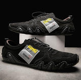 Men's creative breathable casual leather shoes - Amamble