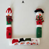 SNOWMAN KITCHEN HANDLE DOOR COVERS (SET OF 3) - Amamble