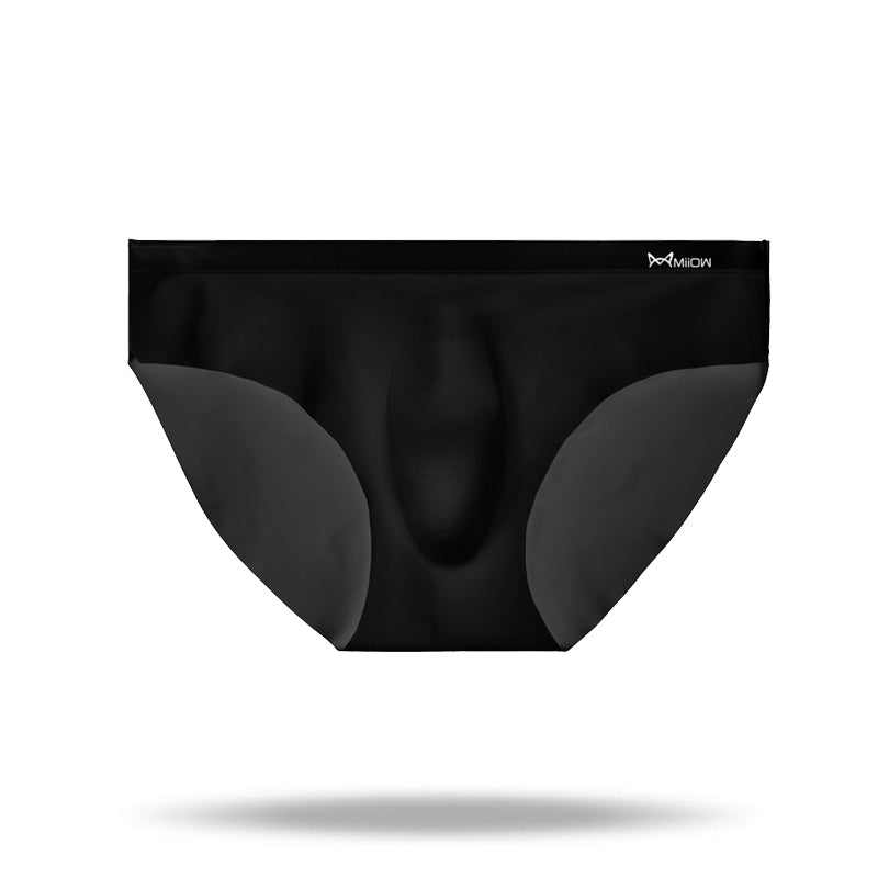 Cheap Men's Ice Silk Seamless Briefs Sexy Mid-waist Soft Men's