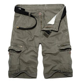 Men's Cargo Shorts Utility Work Short Outdoor Twill Cotton Shorts with Pockets - Amamble