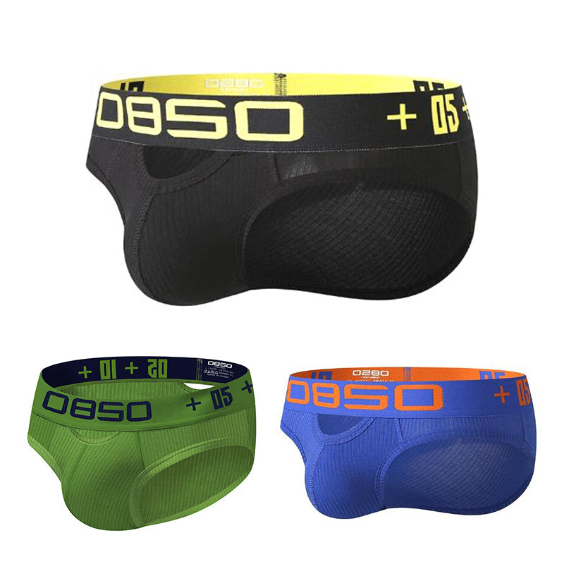 Modal Men's Hips Lifting Cotton Low-rise Briefs