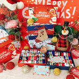 Couple models Christmas Santa Claus Elk Cotton Socks - Amamble