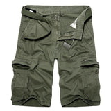 Men's Cargo Shorts Utility Work Short Outdoor Twill Cotton Shorts with Pockets - Amamble